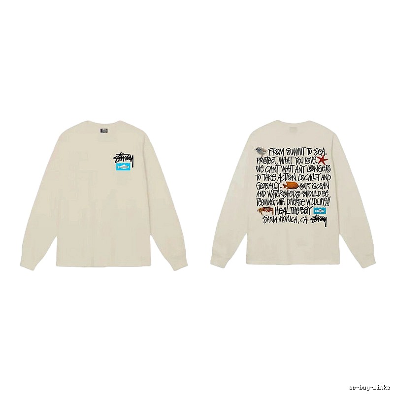 Stussy Marine Conservation Style Off-White Long-Sleeve