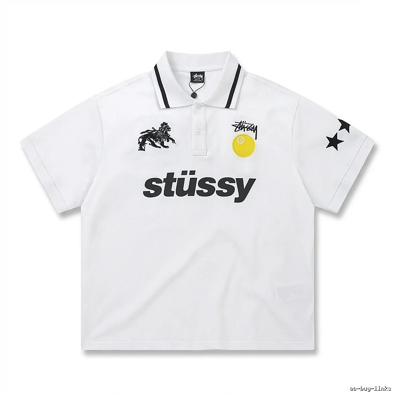 Stussy printed casual white shirt