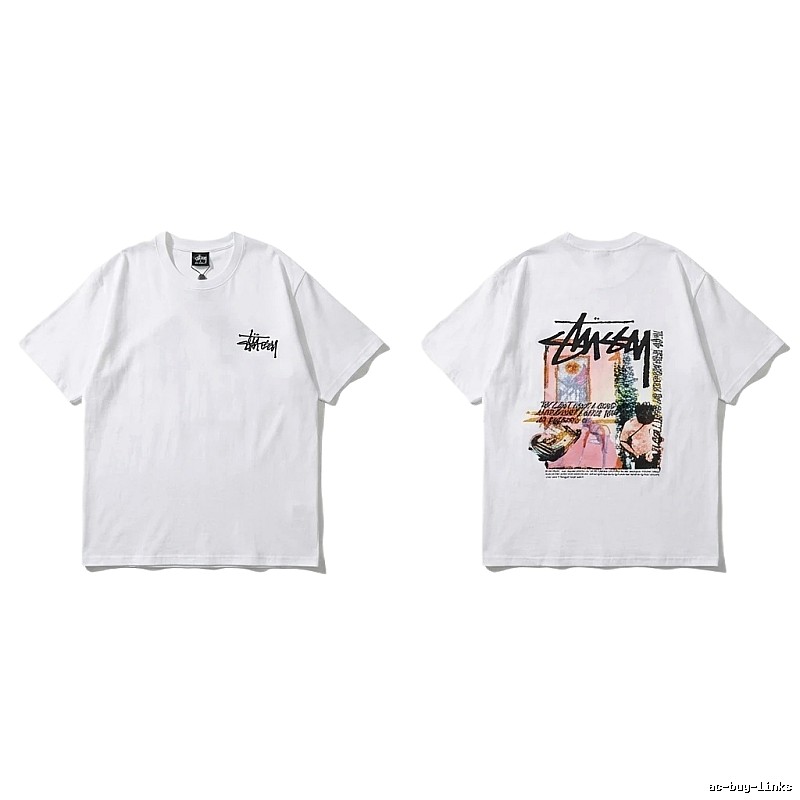 Stussy - printed casual white T - shirt