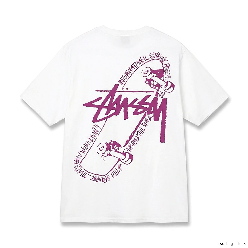 Stussy skateboarding style white T-shirt
