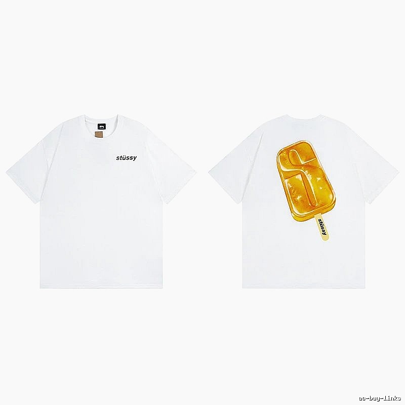 Stussy White Spider Graphic T-Shirt City Outfit Logo