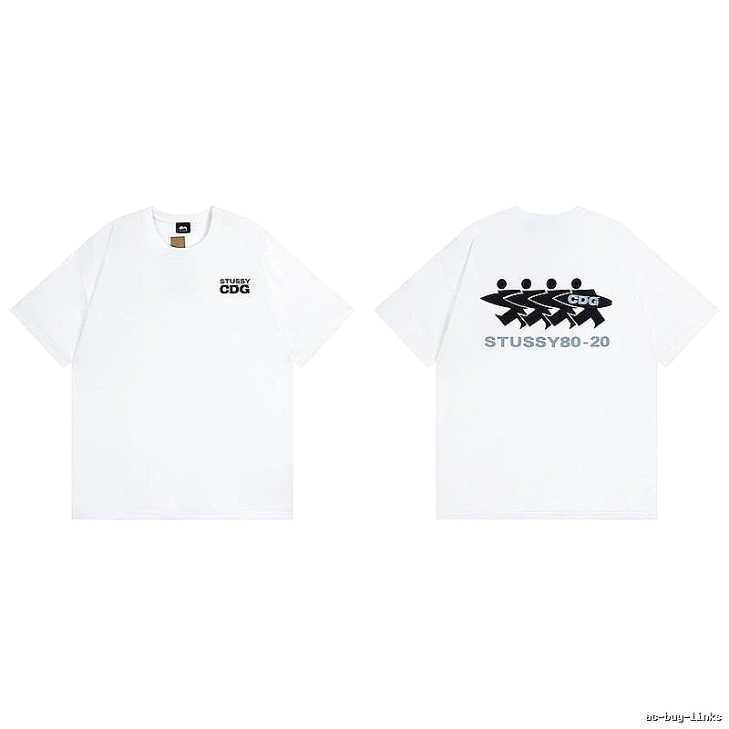 Stussy White Spider Graphic T-Shirt Clean Colorway Logo