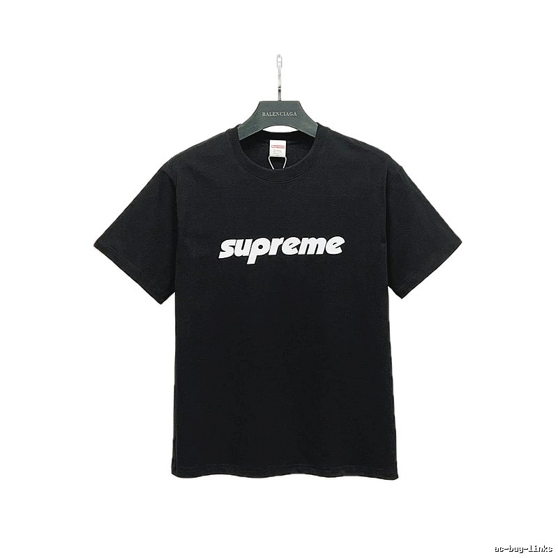 Supreme Classic Logo Street Style Black Short-sleeve T-shirt