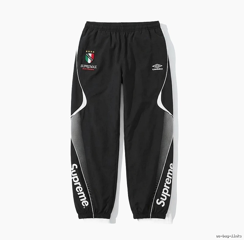 Supreme co-branded sporty black pants