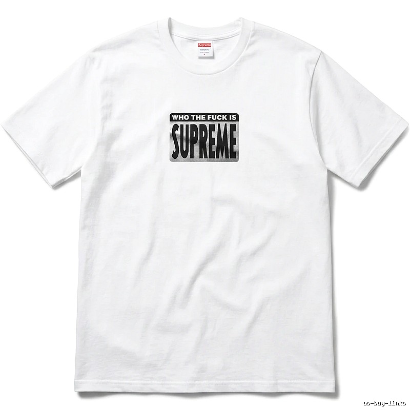 Supreme - printed trendy brand white T - shirt