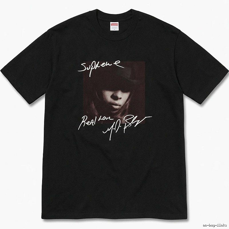 Supreme Real Love Style Black T-shirt