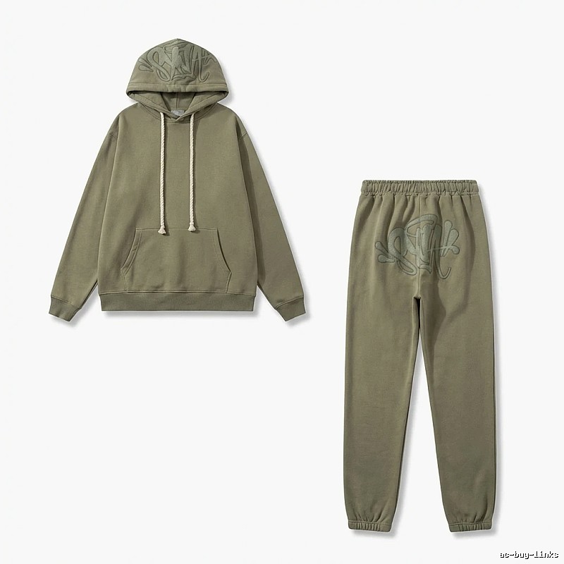 SynaWorld graffiti-style khaki suit
