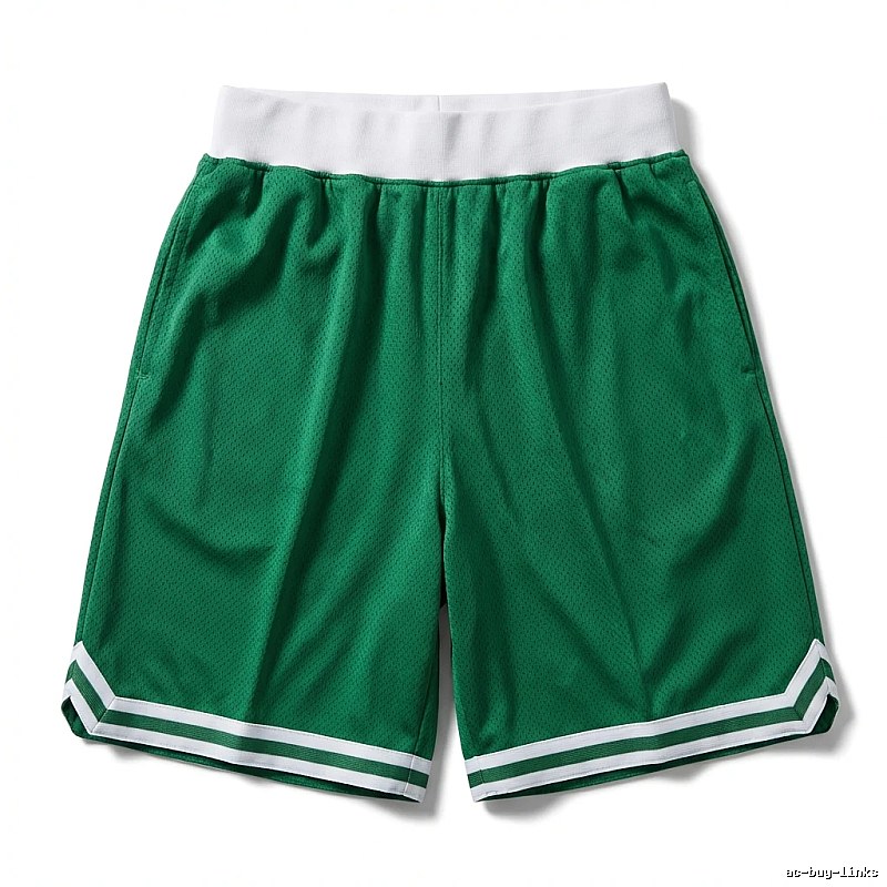 Tatum green and white retro-style shorts