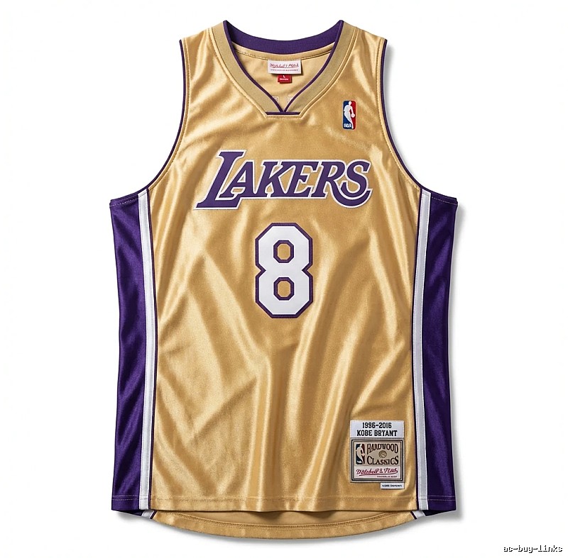 The retro gold and purple jersey of the Kobe Lakers.
