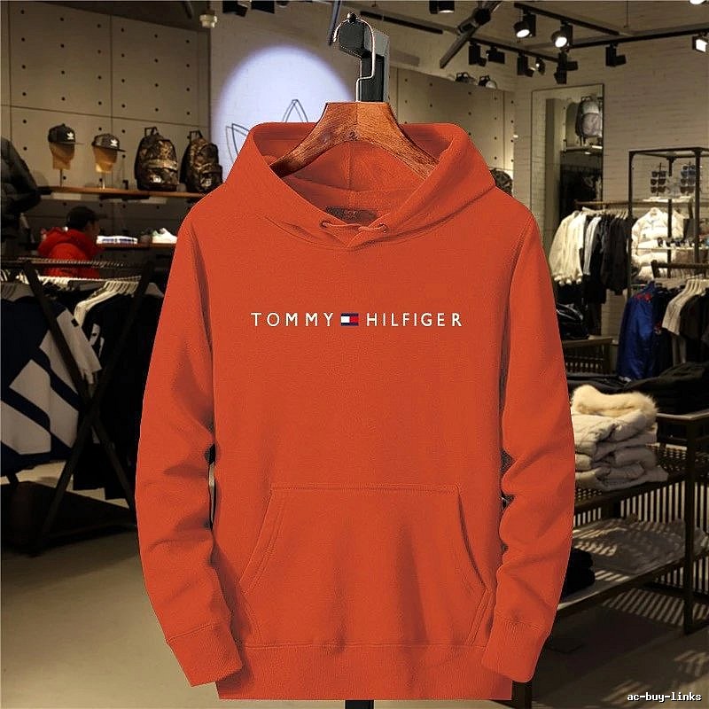Tommy Hilfiger Orange Logo Hoodie Commuter Look