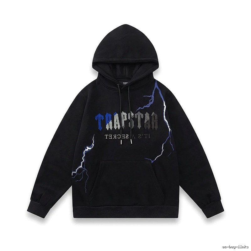 Trapstar Lightning Wind Black Hoodie