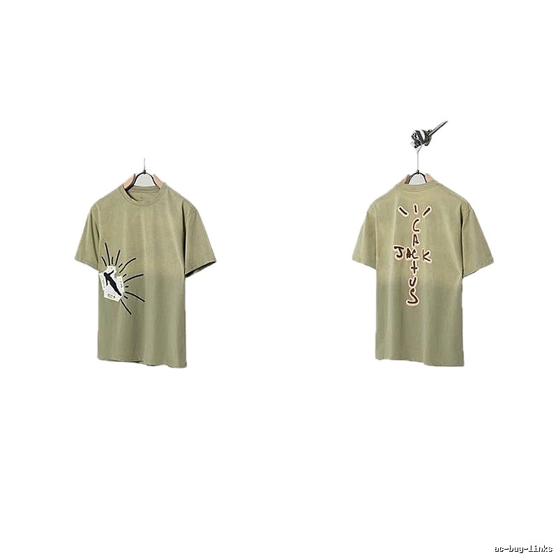 Travis Scott Cactus Jack Streetwear Khaki Green T-Shirt