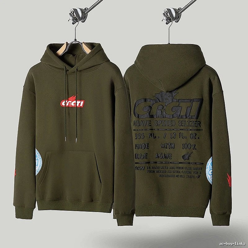 Travis Scott Logo Detail Graphic hoodie Green Printed Graphics with Relaxed Feel