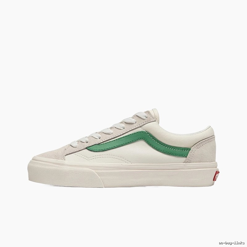 Vans Classic Green and White Color - Blocked Sneakers