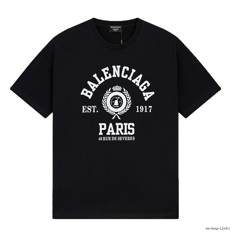 Vintage black short-sleeve T-shirt of Balenciaga