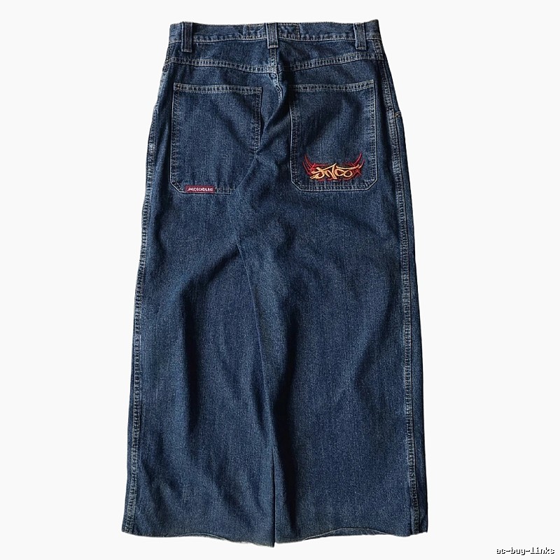 Y2K Big Orange Denim Blue Long Dress