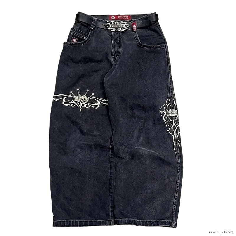 Y2K Crown Black Denim